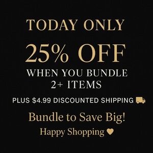 TODAY ONLY SALE 25% Off Bundles 4.99 Shipping PLEASE TAG ME FOR DISCOUNT SHIP